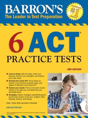 cover image of 6 ACT Practice Tests